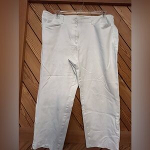 Talbots Women's Heritage Trousers in White Sz. 18W